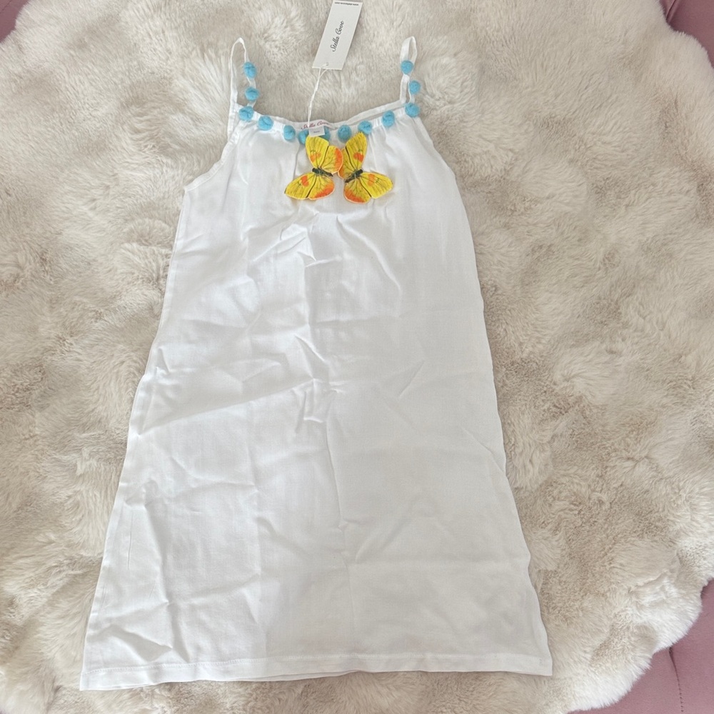 Stella Cove White Dress with Blue Accents